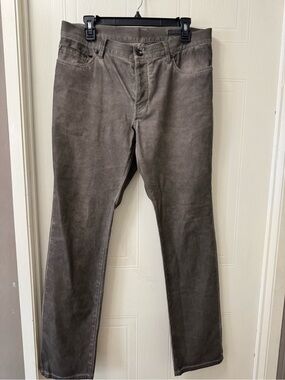 John Varvatos Men's Corduroy Pants in Charcoal Brown